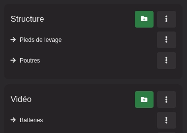 Catégories et sous-catégories