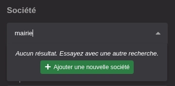 Le choix d'une société pour un bénéficiaire.