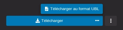 Les boutons de téléchargement d'une facture.
