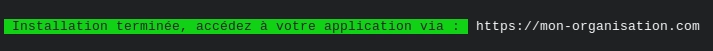 Dernière étape de l'assistant d'installation CLI de Loxya