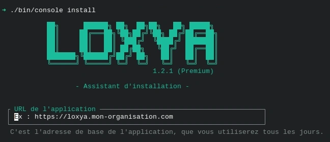 Le point de départ de l'assistant d'installation