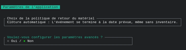 Cinquième étape de l'assistant d'installation CLI de Loxya