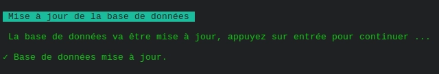 Septième étape de l'assistant d'installation CLI de Loxya